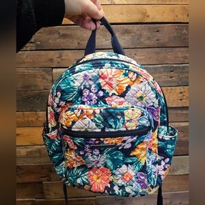 Vera Bradley Happy Blooms Discontinued Small Backpack Quilted Floral Mini Bag